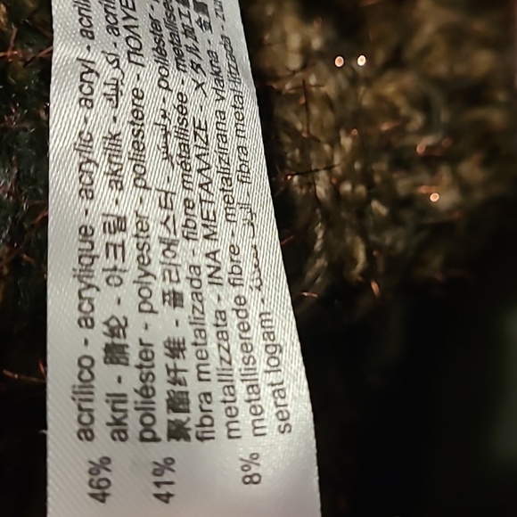 NWOT ZARA glittery chunky cardigan sweater S - Picture 7 of 8